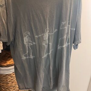 Urban Outfitters Gray Skeleton Skate Tee